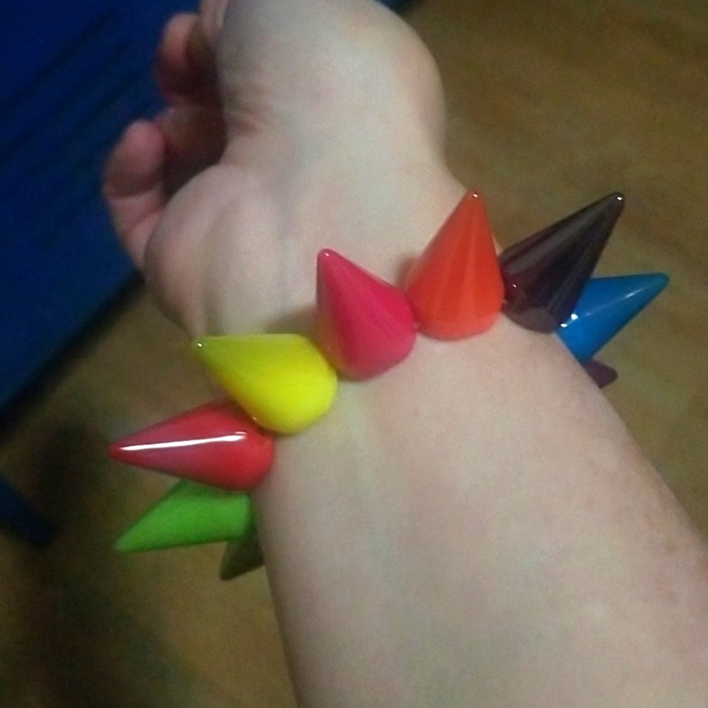 Rainbow spikes Bracelet